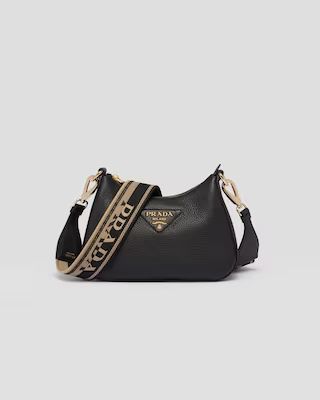 Leather shoulder bag | Prada Spa US
