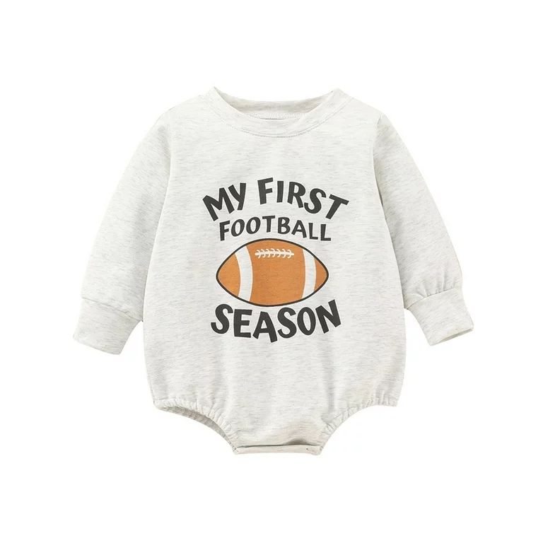 Unisex Baby Onesie Clothing Cotton Printed Football Long Sleeve Rompers Bodysuit Clothes Toddler ... | Walmart (US)