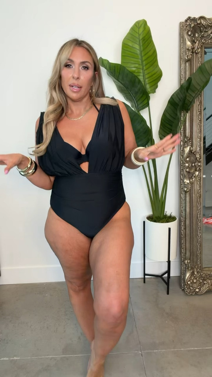 cupshe swim also available in a crochet version (linked). 

size L

also linked coverup options 

@Cupshe 

#LTKMidsize #LTKOver40 #LTKSwim