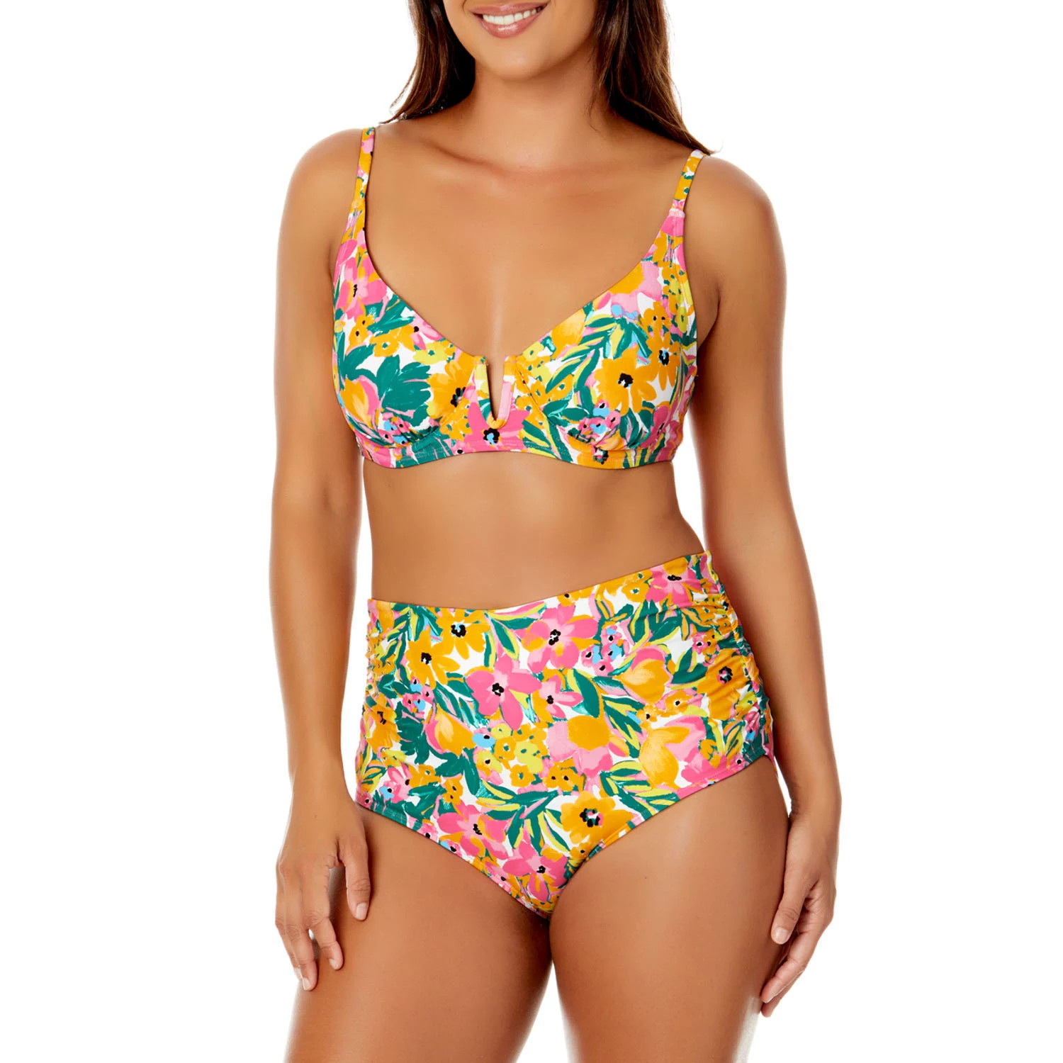 Anne Cole Limited Edition Ladies Convertible High Waist Shirred Swim Bottom (Available in Prints ... | Sam's Club