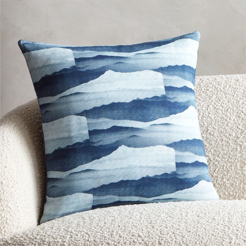 20" Brae Blue Pillow | CB2 | CB2