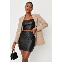 Black Faux Leather Mini Skirt | Missguided (US & CA)