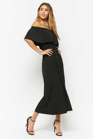 Flounce Off-the-Shoulder Maxi Dress | Forever 21 (US)