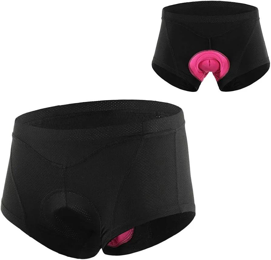 Shorts de ciclismo, Romacci Roupa íntima feminina de bicicleta 3D com acolchoamento de gel para ... | Amazon (BR)