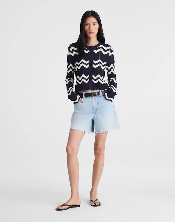 Wavy-Knit Cardigan | Madewell