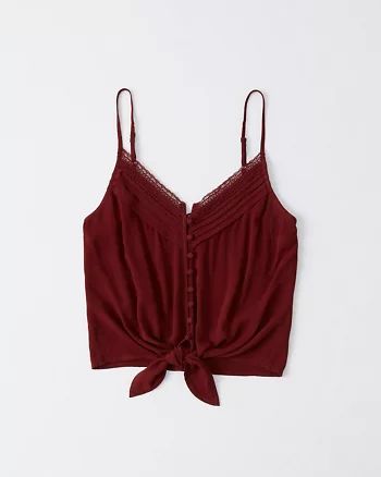 Tie-Front Cami | Abercrombie & Fitch US & UK