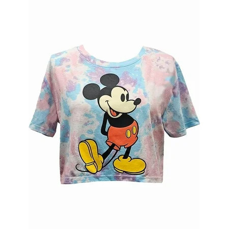 Disney Mickey Tie Dye Junior Crop Top XS-XL (Women s) | Walmart (US)