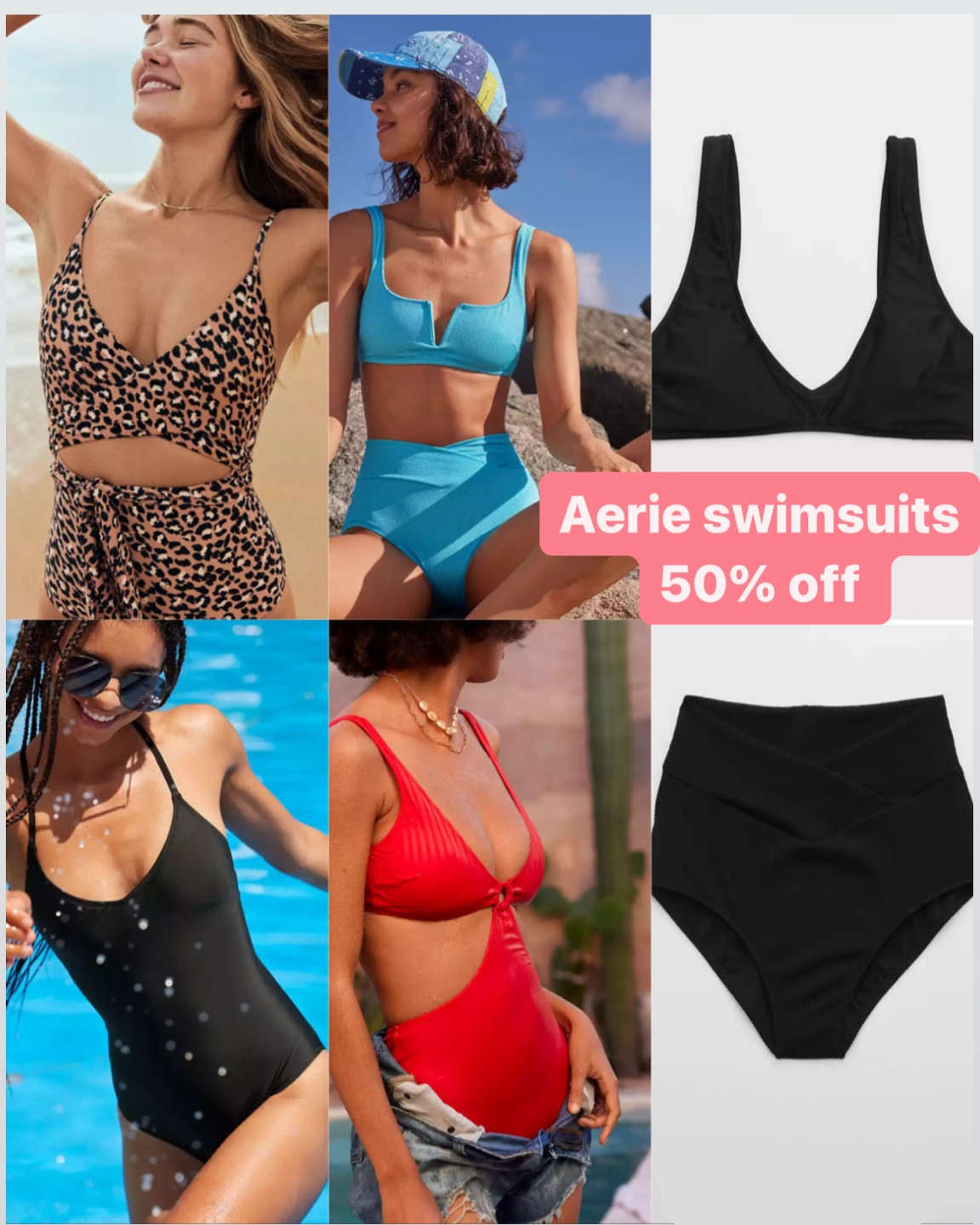 Aerie swimsuits 50% off #swimsuit #bikini #beach #swim #onepiece 

#LTKswim #LTKsalealert #LTKFind