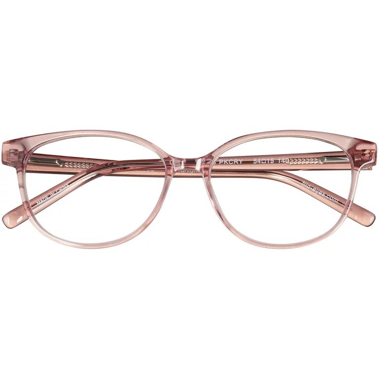 Bio Eyes Women's Rx'able Eyeglasses, Be223 Geranium, Pink Crystal, 54-15-140 | Walmart (US)