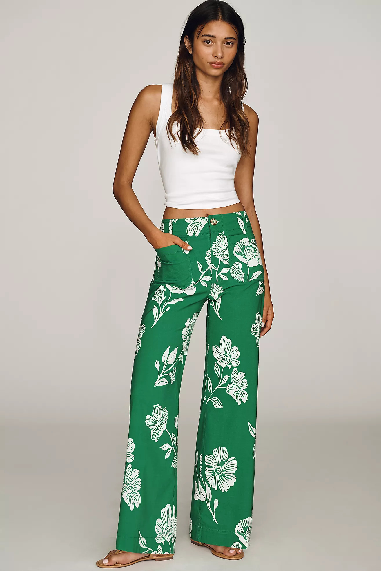 Maeve Colette High-Rise Wide-Leg Full-Length Pants | Anthropologie (US)