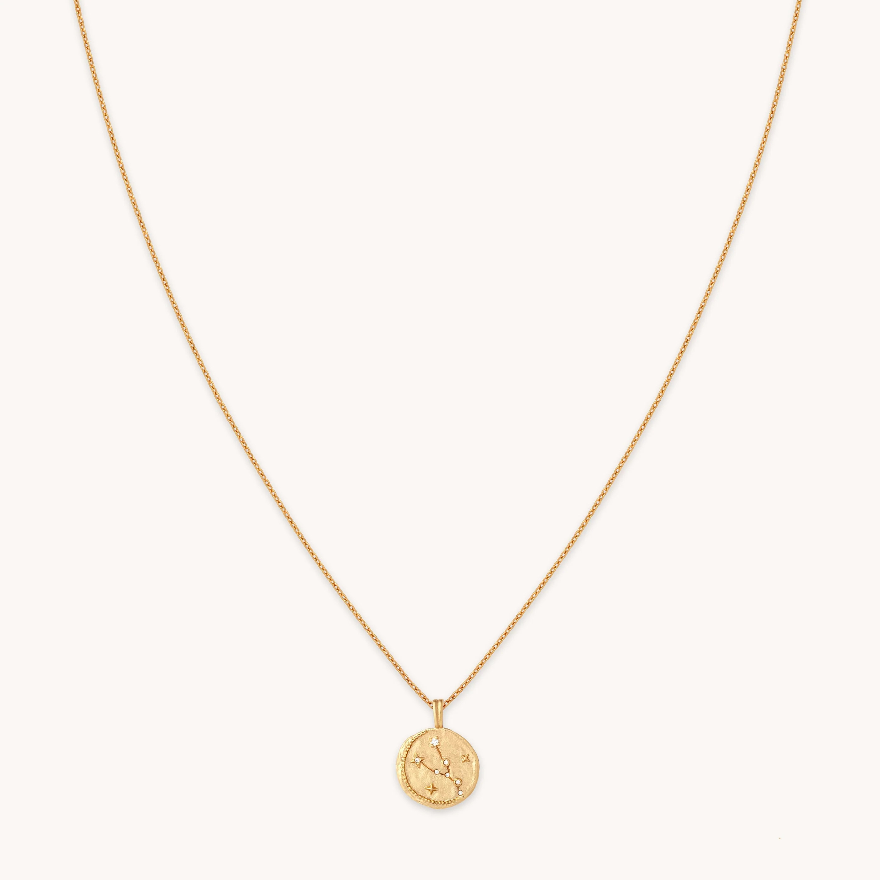 Taurus Zodiac Pendant Necklace in Gold | Astrid & Miyu UK