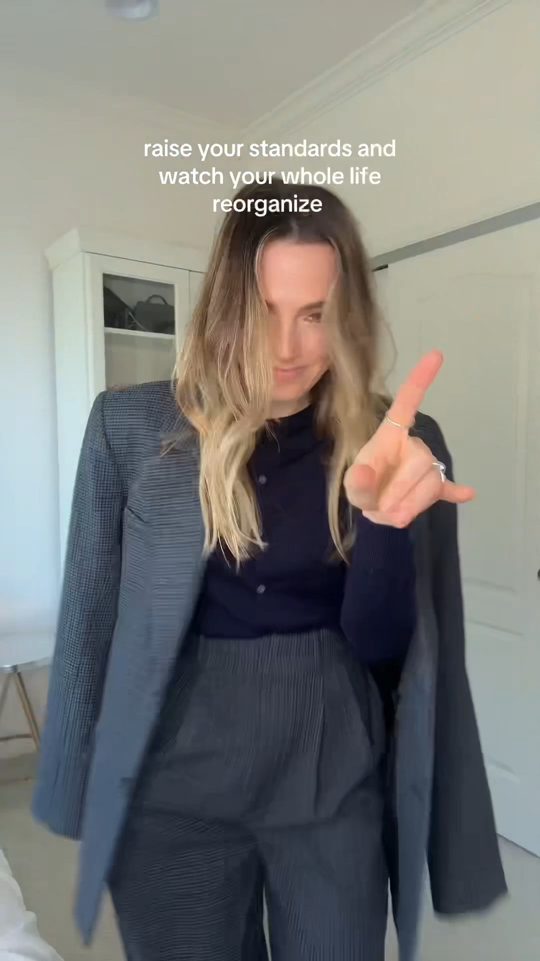 Love a great houndstooth outfit in the winter! ❄️
I’m obsessed with these pants because they’re  high waisted, pleated, wide leg, and genuinely one of the most flattering silhouettes I’ve ever worn. I’m in an XS but sizing note: they run long so I got them tailored, and the waist runs a little snug so if you’re between sizes I’d size up.
I layered a little navy cardigan underneath the blazer to break it up and add some texture.
this whole look just says corporate girlie who has her life together and I sm here for it!

#winterworkoutfit #corporategirlie #corporateoutfit #workoutfitideas #outfitinspo 

#LTKootd #LTKSeasonal #LTKWorkwear