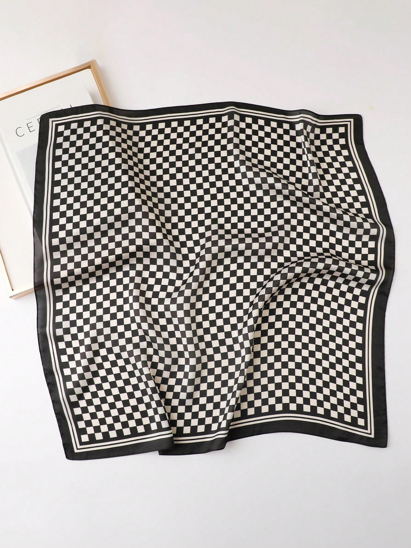 1 Piece Of New Checked Decor Cross-Border Professional Neck Scarf For Spring And Autumn Fashionab... | SHEIN