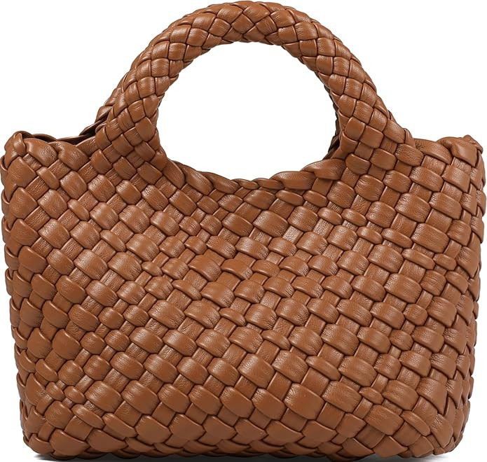 Woven Purses Bag for Women, Vegan Leather Handwoven Bags with Mini Handmade Purse | Amazon (US)