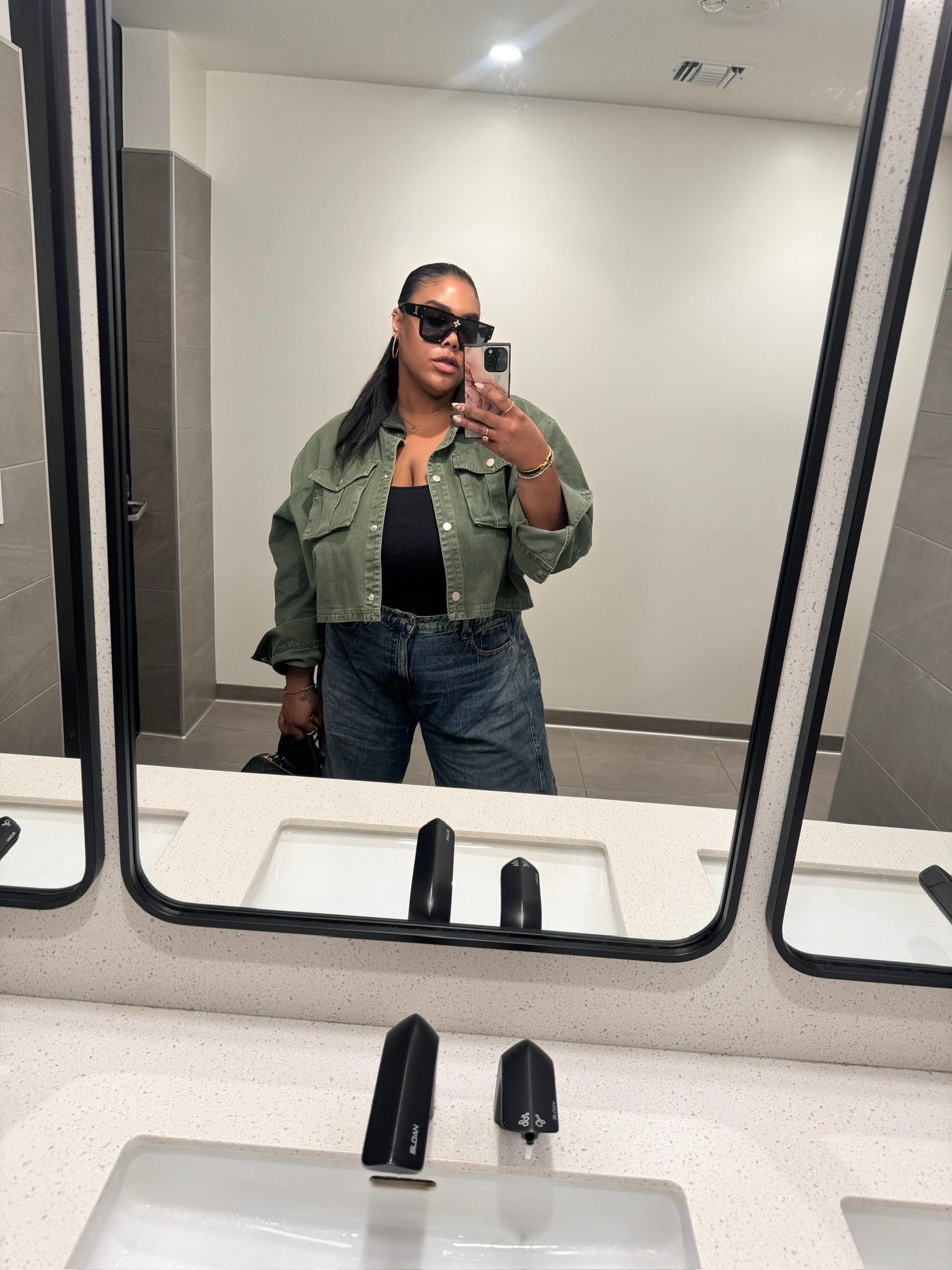 Today’s fit 💚 exact jacket is from Fashionova but linked similar 🫶

#LTKgrwm #LTKootd #LTKPlusSize