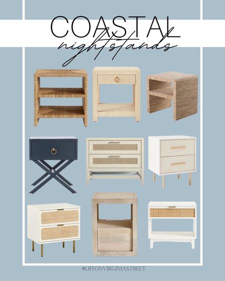 Coastal nightstand inspiration! Love the look of all these for a coastal inspired  bedroom! So many different styles, prices, and colors to choose from!

coastal decor, coastal home, coastal inspired, night stands, pottery barn, serena and lily, target home decor, target decor, target furniture, bedroom furniture, side table, coastal living, beach house decor, guest bedroom decor, primary bedroom decor

#LTKhome #LTKFind #LTKstyletip