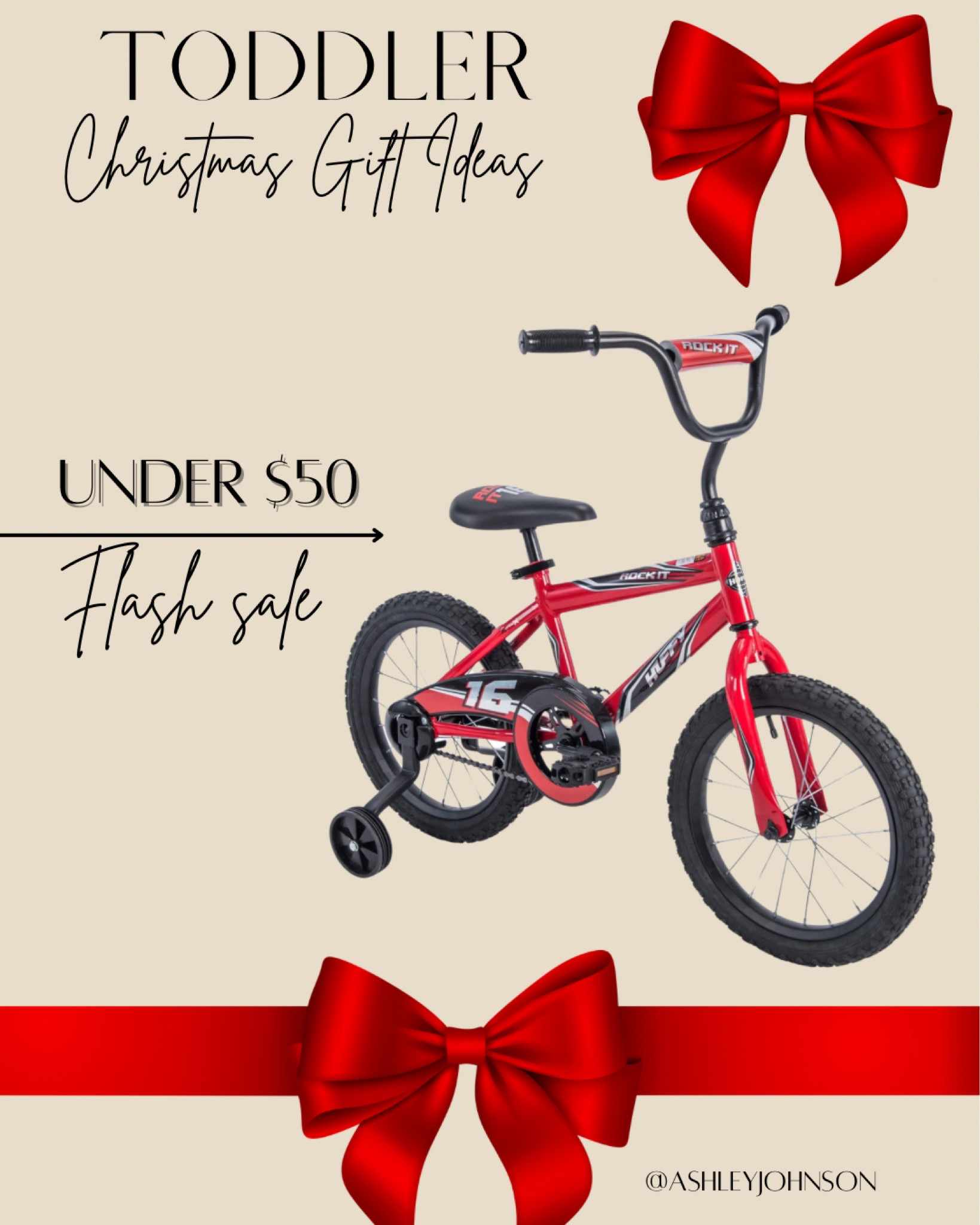 Ages 4+ and up to 100 pounds - usually $119 on sale for $48 right now! 🚲👏🏽🛒 i couldnt add this to my cart quick enough because my son really wants to start riding  a bike and needs more of a “big boy” bike. (these tires are 16” for reference)☺️
#kidsbike #toddlerbike #kidsgift #toddlerchristmasgift #bikewithtrainingwheels

#LTKGiftGuide #LTKKids #LTKSaleAlert