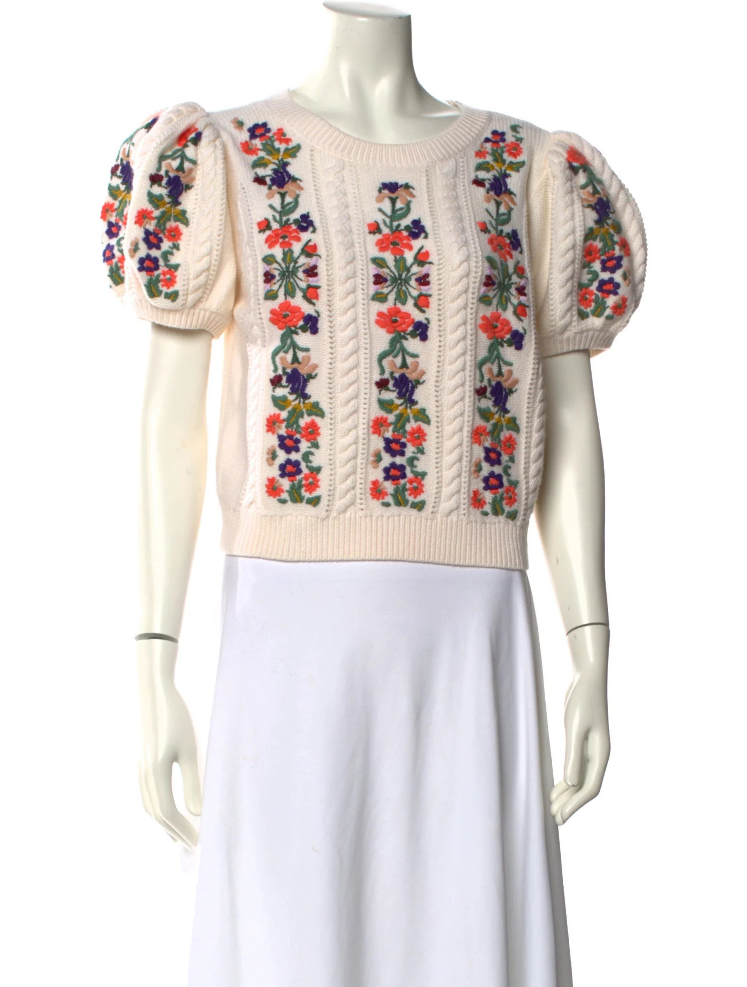 Alice + Olivia Wool Printed Sweater w/ Tags - Neutrals Knitwear, Clothing - WAO567467 | The RealR... | The RealReal