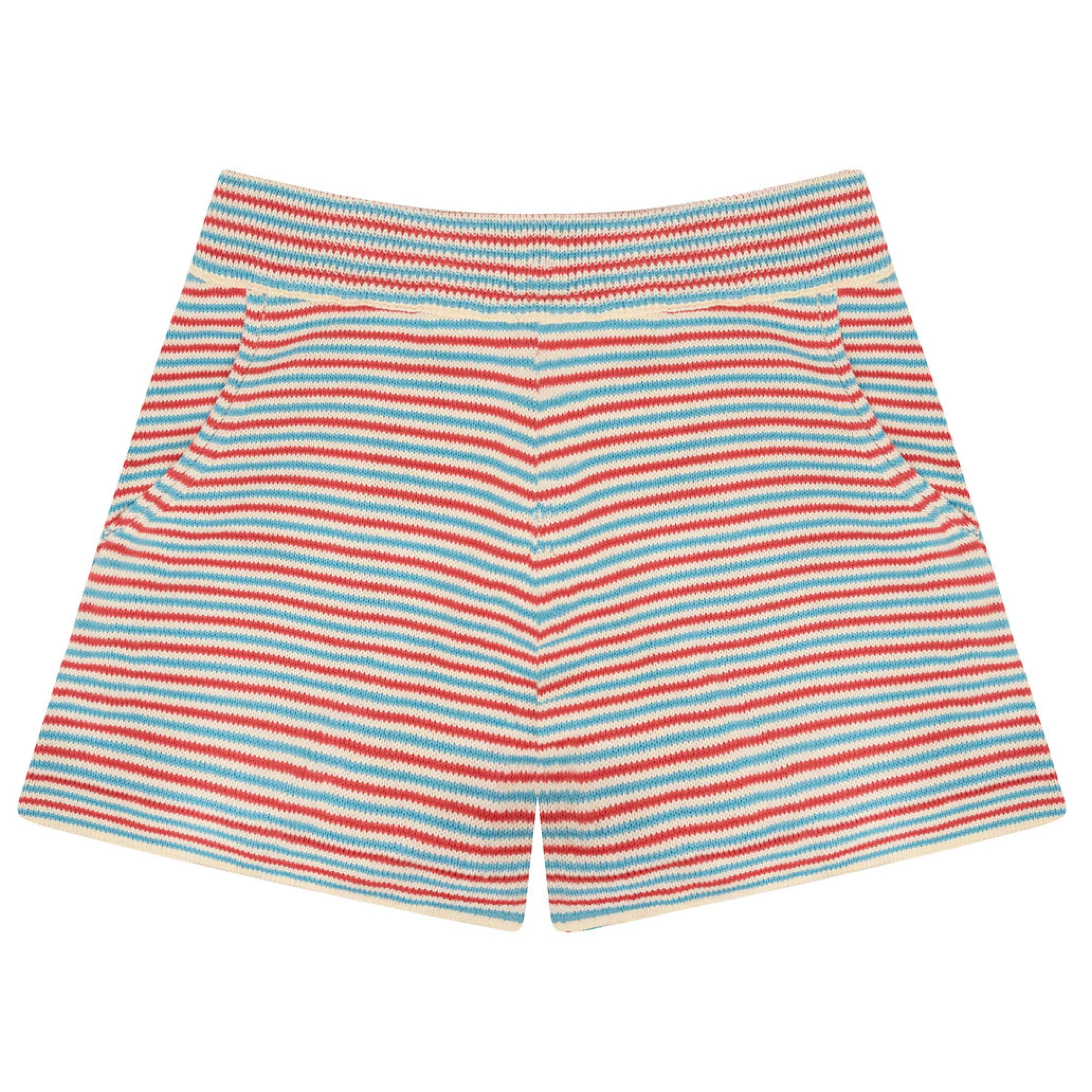 women's marina stripe knit short | Minnow