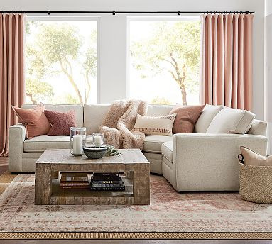 Pearce Square Arm 3-Piece Wedge Sectional (118"–127") | Pottery Barn (US)