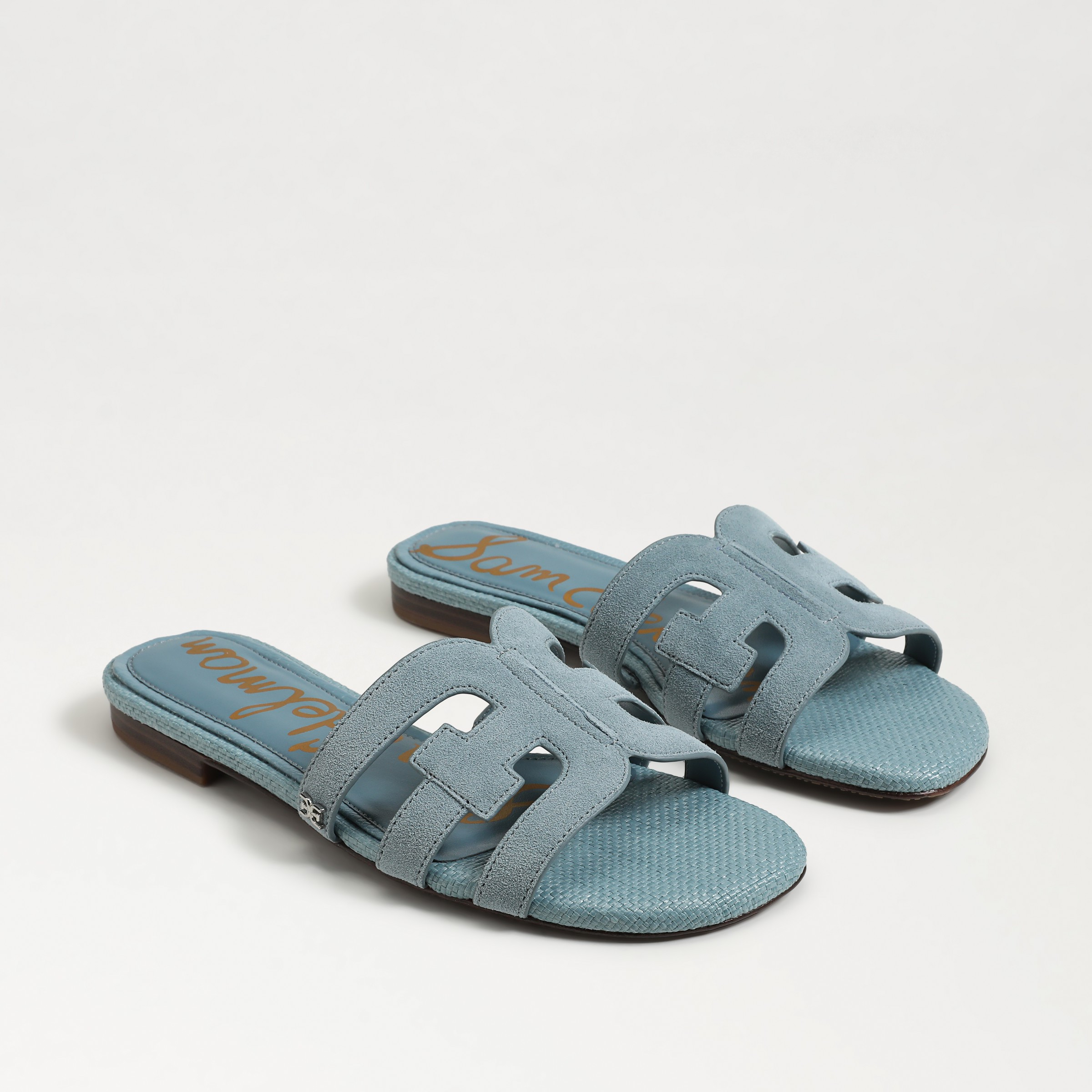 Sam Edelman Bay Slide Sandal Coastal Blue Suede | Sam Edelman