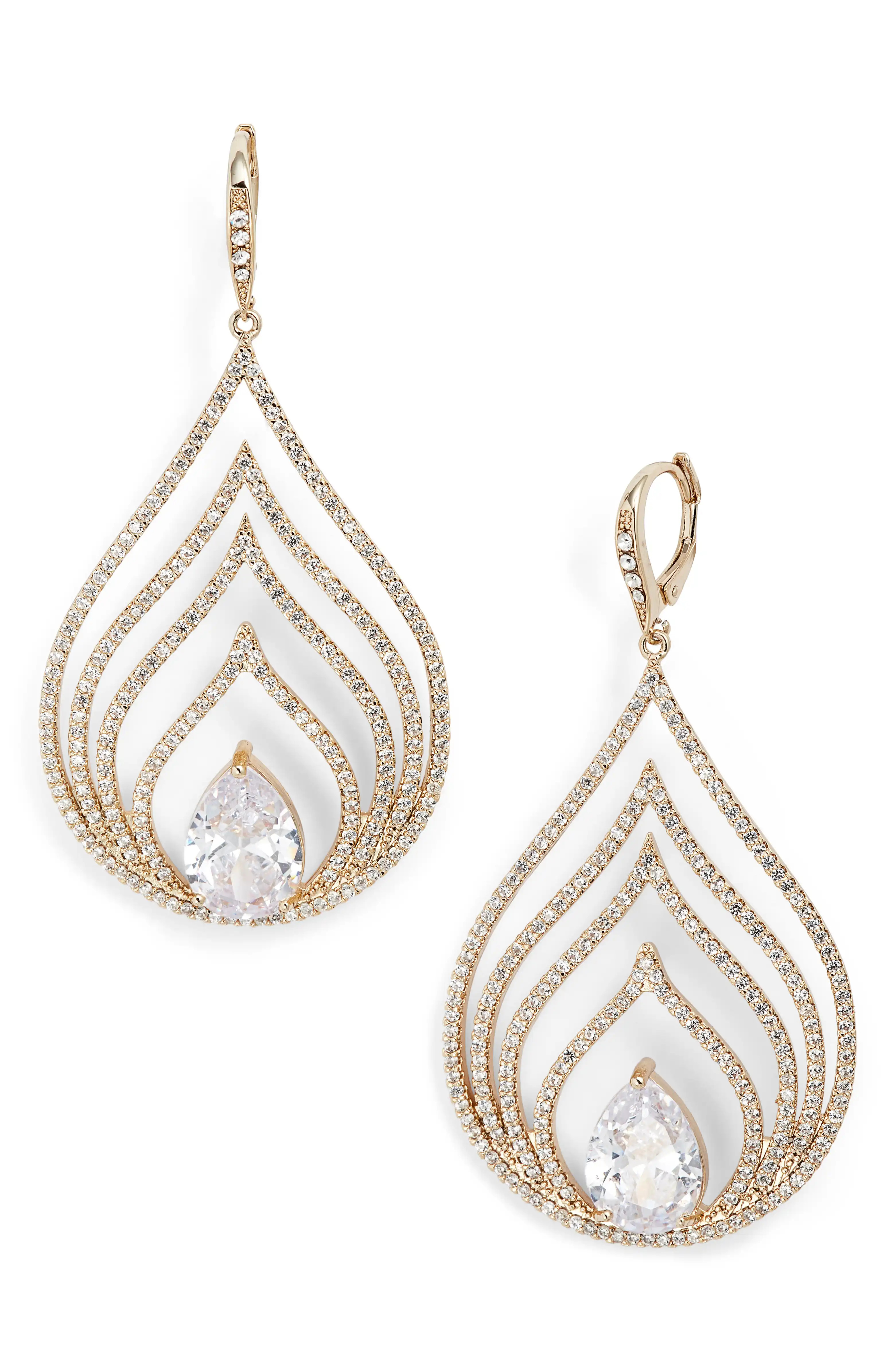 Pavé Openwork Chandelier Earrings | Nordstrom