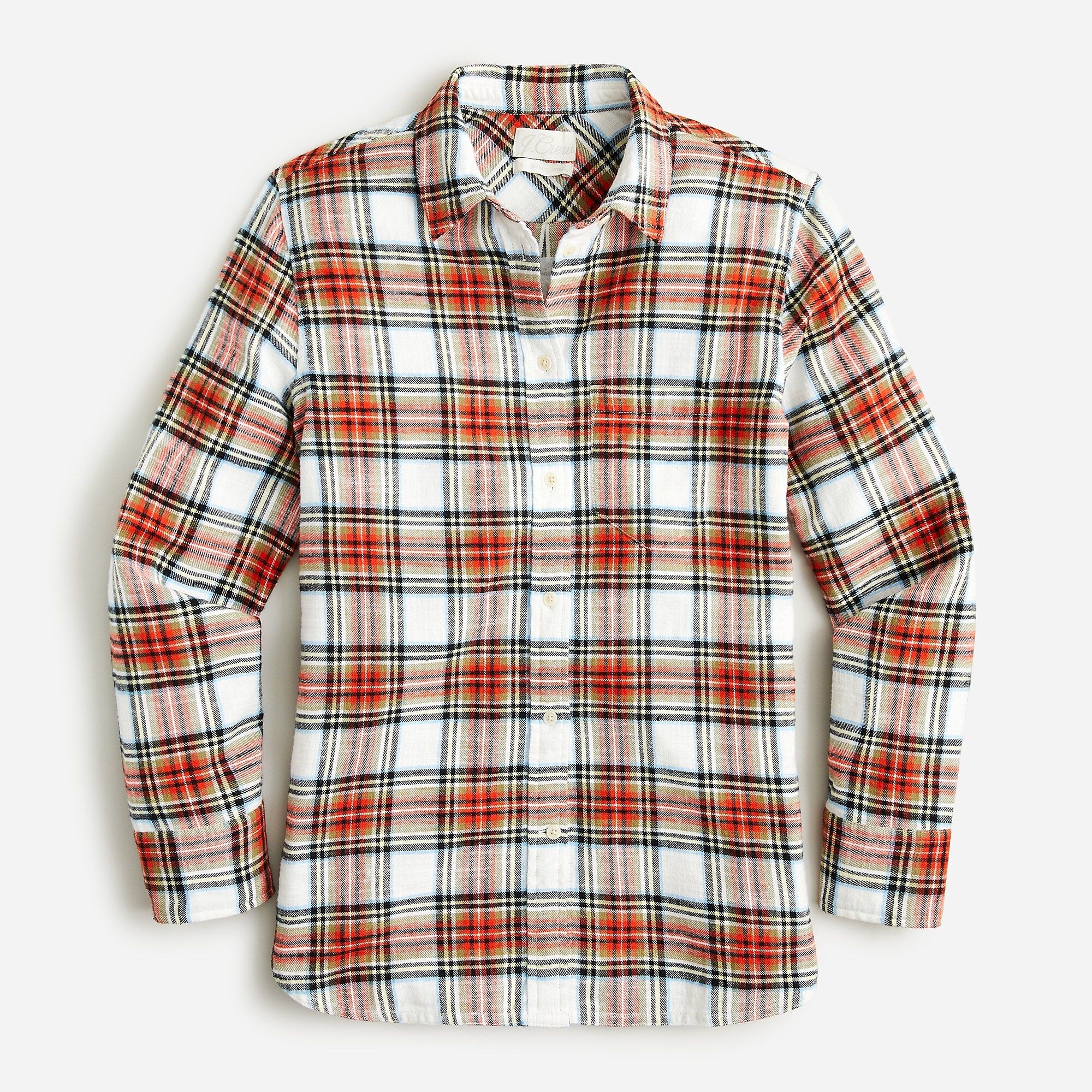 Classic-fit flannel shirt in Snowy Stewart tartan | J.Crew US