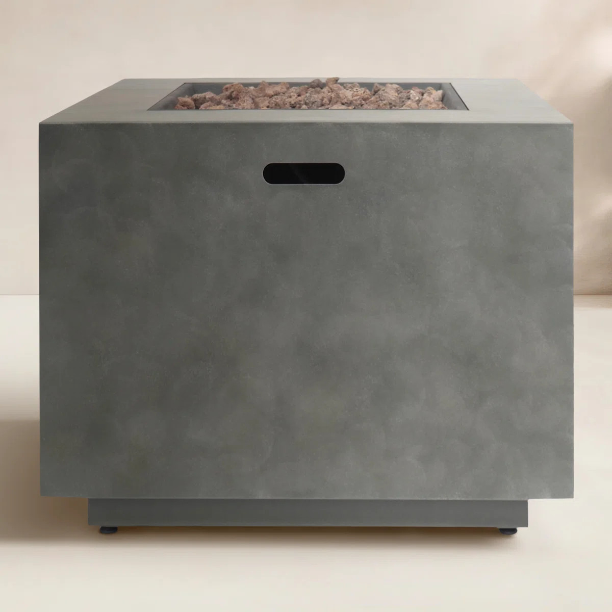 Alsacia Outdoor Concrete Propane Fire Pit Table | Wayfair North America