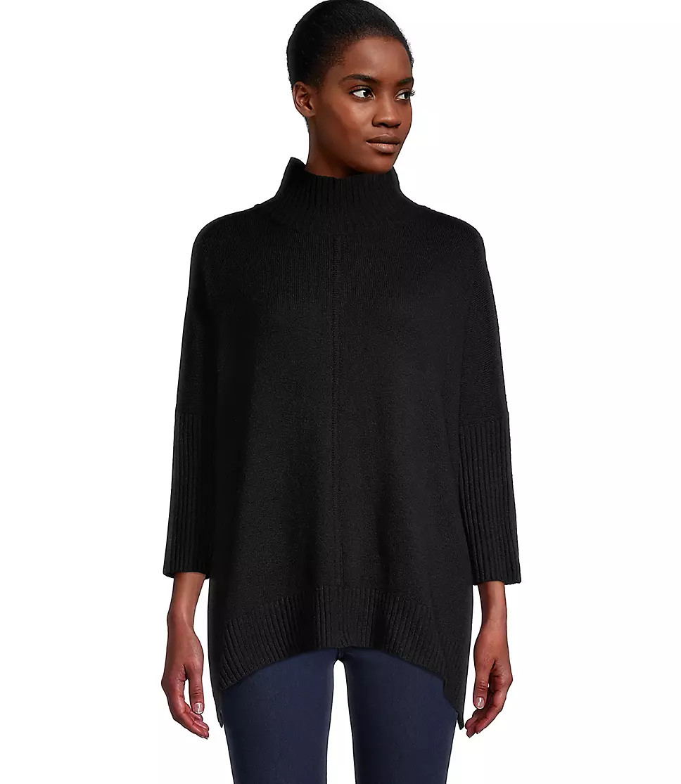 TURTLENECK PONCHO SWEATER | LOFT Outlet