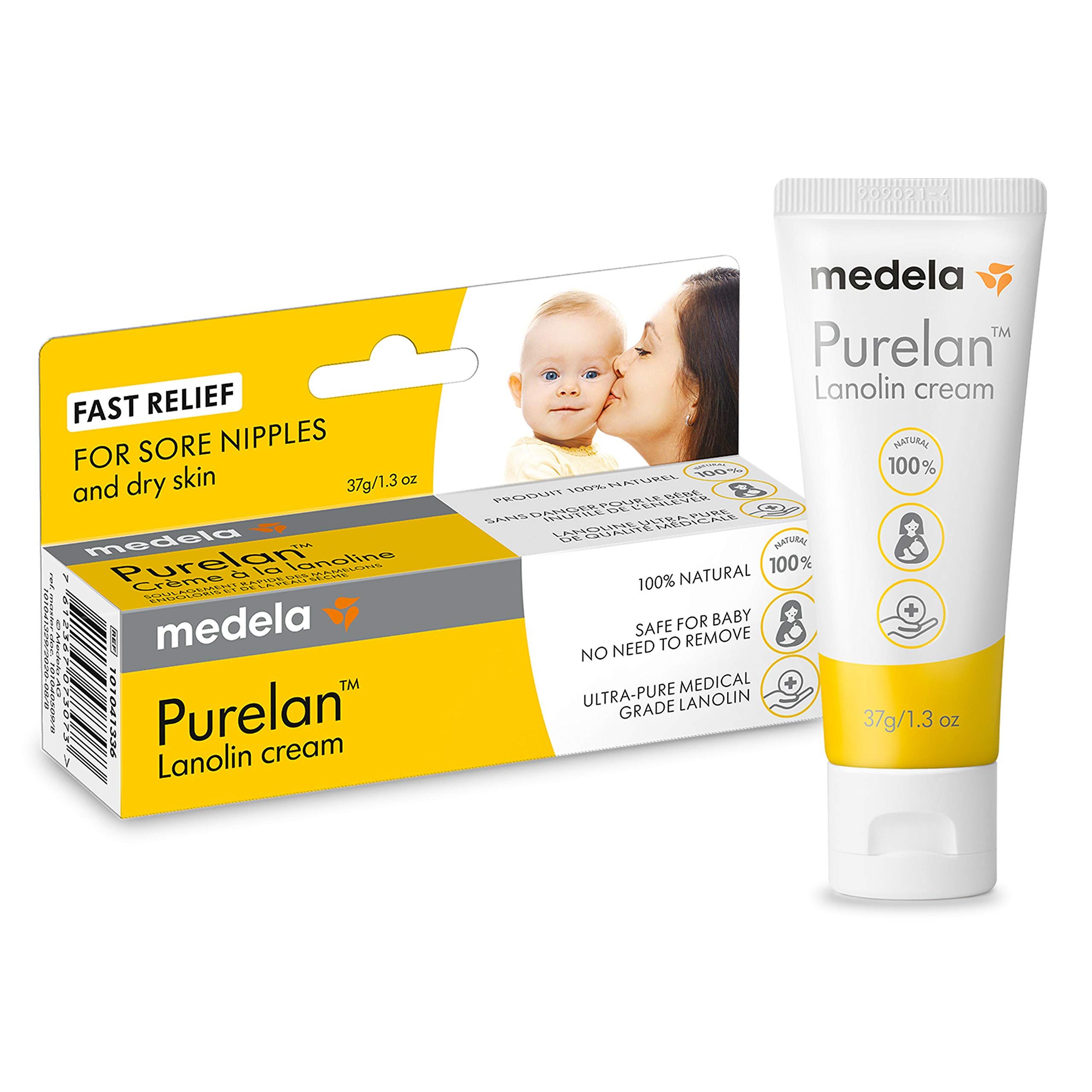 Medela Lanolin Nipple Cream for Breastfeeding, 100% All Natural Single Ingredient, New Purelan, 1.3  | Amazon (US)