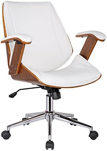 Porthos Home Noah Adjustable Chair with 360̊ Swivel, Steel Base with Caster Wheels, Armrests and... | Amazon (US)