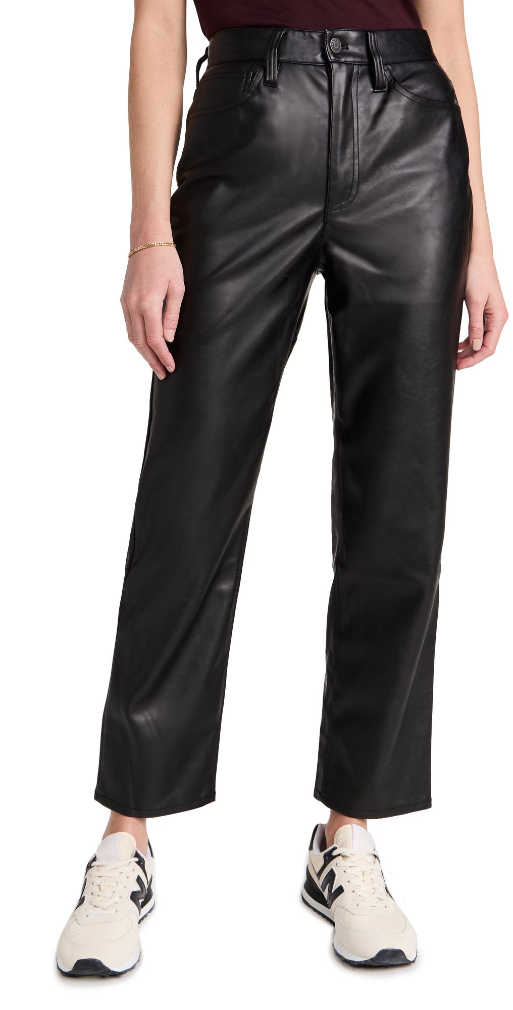Perfect Vintage Straight Pleather Jeans | Shopbop