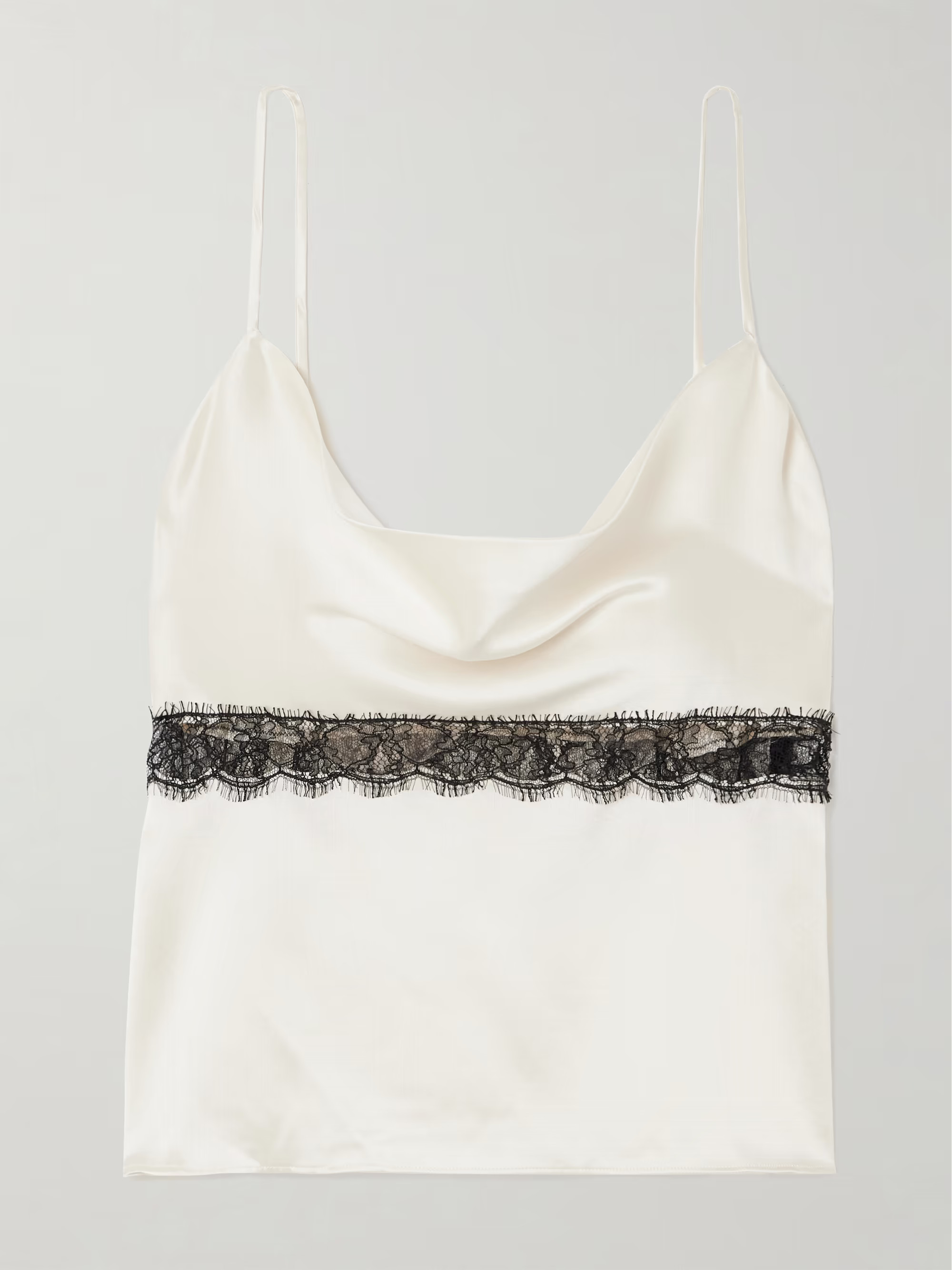 Lace-trimmed silk-charmeuse camisole | NET-A-PORTER (US)