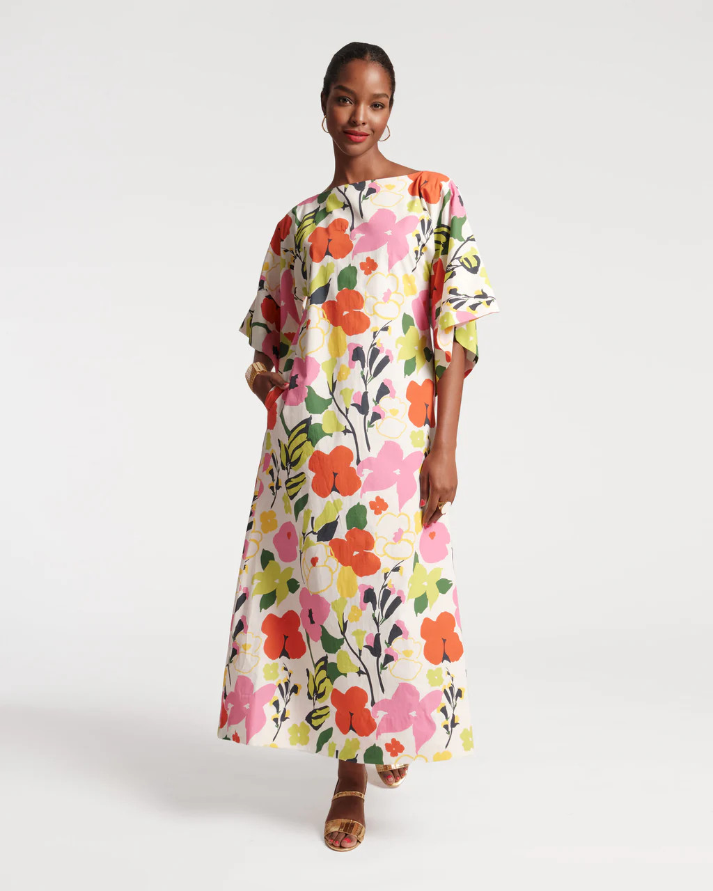 Spinnaker Maxi Dress Poppy Meadow | Frances Valentine