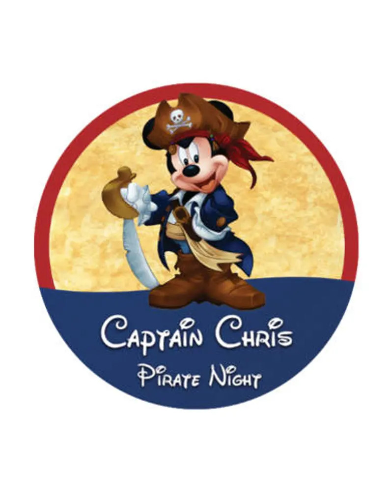 Pirate Inspired Minnie and Mickey - Pirate Night Button - Disney Cruise Inspired Buccaneer Blast ... | Etsy (US)