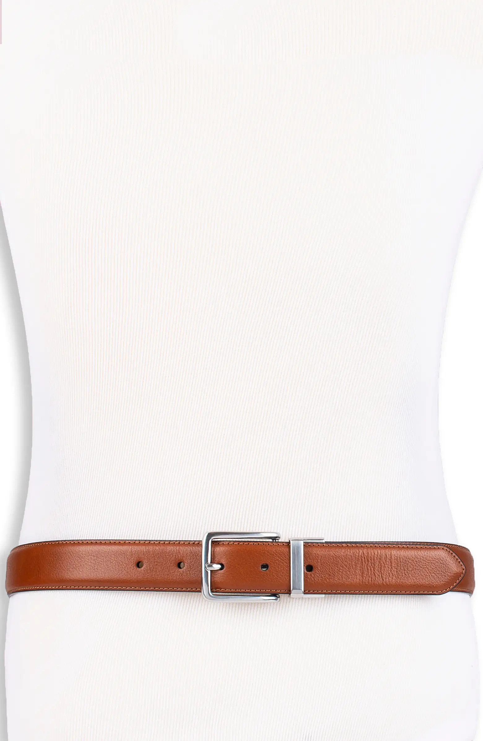 Reversible Feather Edge Leather Belt | Nordstrom