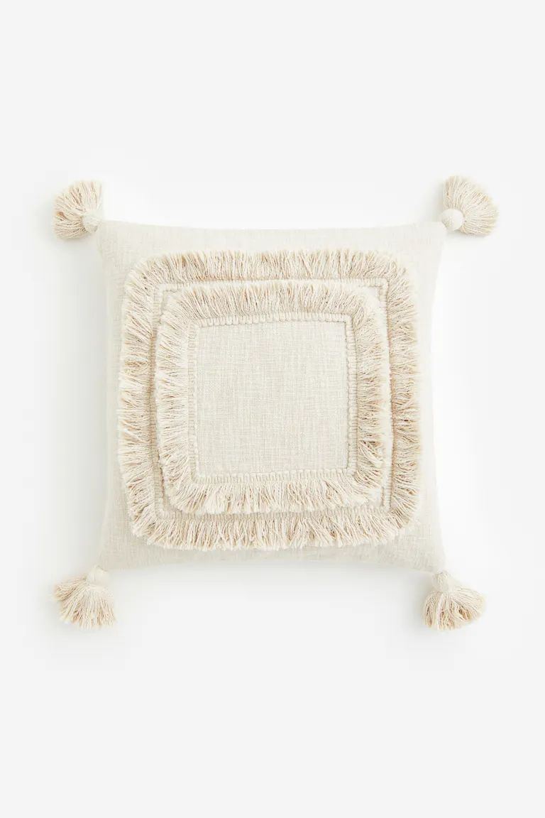 Tasseled Cotton Cushion Cover | H&M (US + CA)