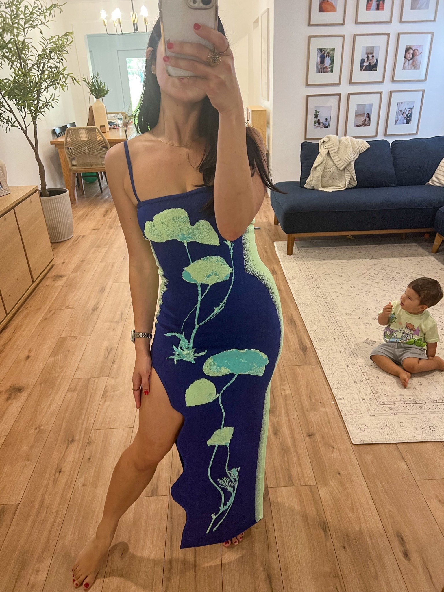 Hey hubs, call us an uber because this dress needs an outing, a vacation, or a party! 

This dress fits like a glove, feels like butter, and has the option to be strapless. Personally I love it with the straps and the detail on the slit, is chefs kiss! I can’t wait to wear this. I’ll be attempting to influence a “fibi” trip to take this baby with! Wish me luck, I’ll probably just ask in the dress 😝

Fit: TTS but beware if busty, it does have some stretch but I would size up if you’re bigger on top and I’m almost 5’4 and the length was perfect on me so tall gals be warned! 

#LTKParties #LTKStyleTip #LTKPetite