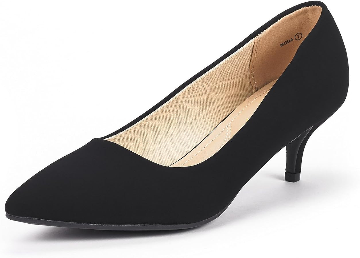 DREAM PAIRS Women's Pumps Kitten Heel Pointed Toe Shoes for Women Comfortable Office Work Dress S... | Amazon (US)