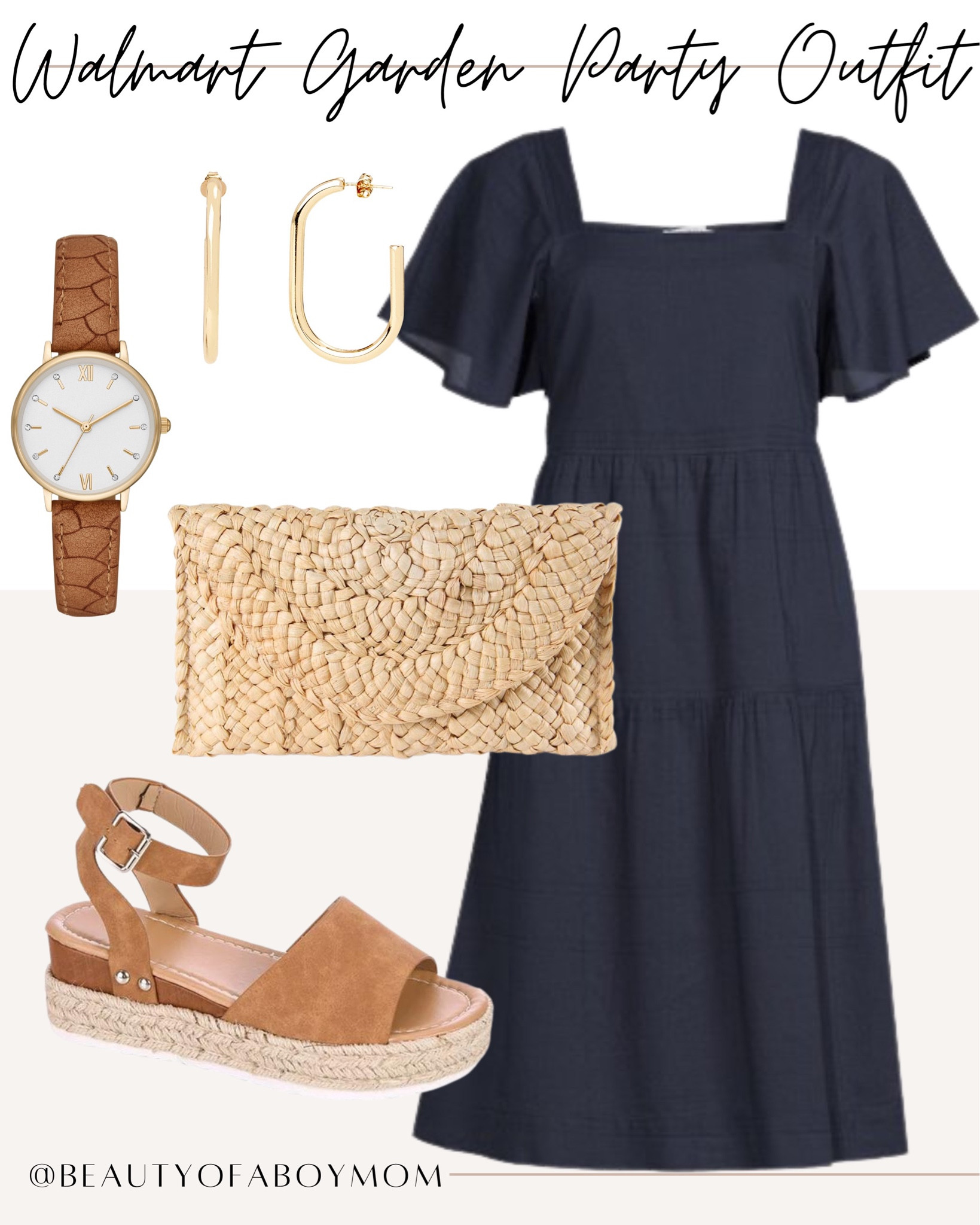 Walmart Spring Outfit Ideas - Dress - Affordable Fashion - Purse - Jewelry - Earring - Gold - Sandal - Shoe - Watch - Brown

#walmartpartner @WalmartFashion #WalmartFashion

#LTKFind #LTKstyletip #LTKSeasonal