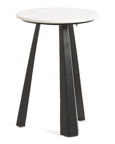 Marble Top Iron Side Table | TJ Maxx