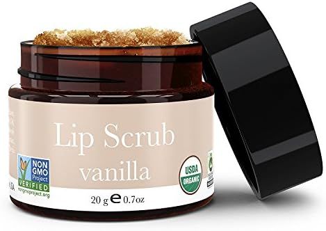 Organic Lip Scrub - Vanilla Sugar Scrub, Lip Scrubs Exfoliator & Moisturizer, Lip Care Exfoliatin... | Amazon (US)