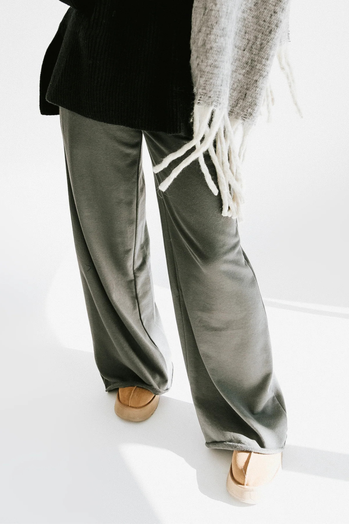 See You Later Wide Leg Jogger - Charcoal | THELIFESTYLEDCO
