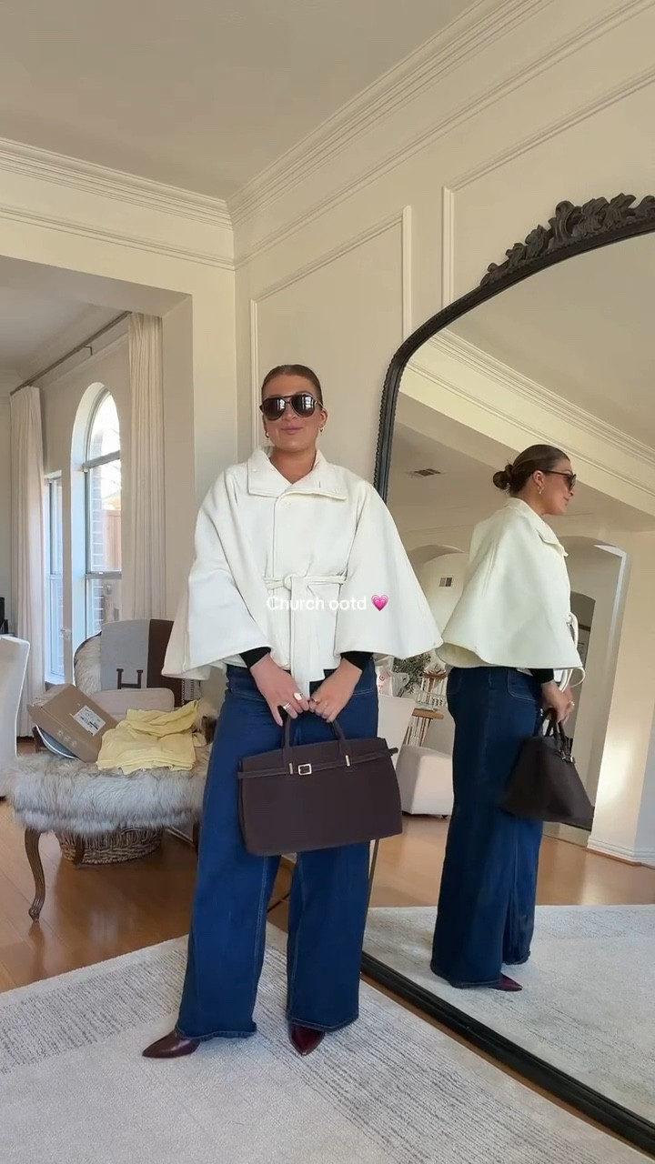 Church OOTD centered around this poncho coat from Amazon! 

Outfit inspiration, Amazon fashion, affordable fashion, Amazon purse, church outfit ideas

#LTKgrwm #LTKootd