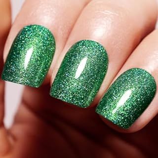 AILLSA Green Glitter Gel Nail Polish Christmas Tree Sparkle Gel Polish Emerald Color Iridescent G... | Amazon (US)