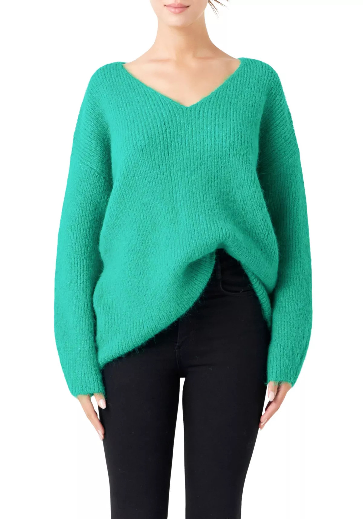 Endless RoseFurry V Neck Sweater | Belk