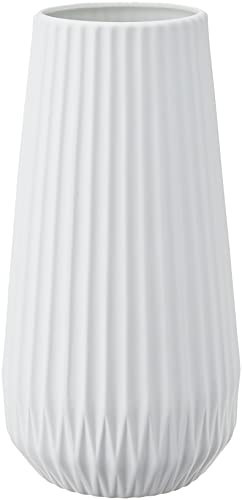 Bloomingville Tall White Ceramic Fluted Vase | Amazon (US)