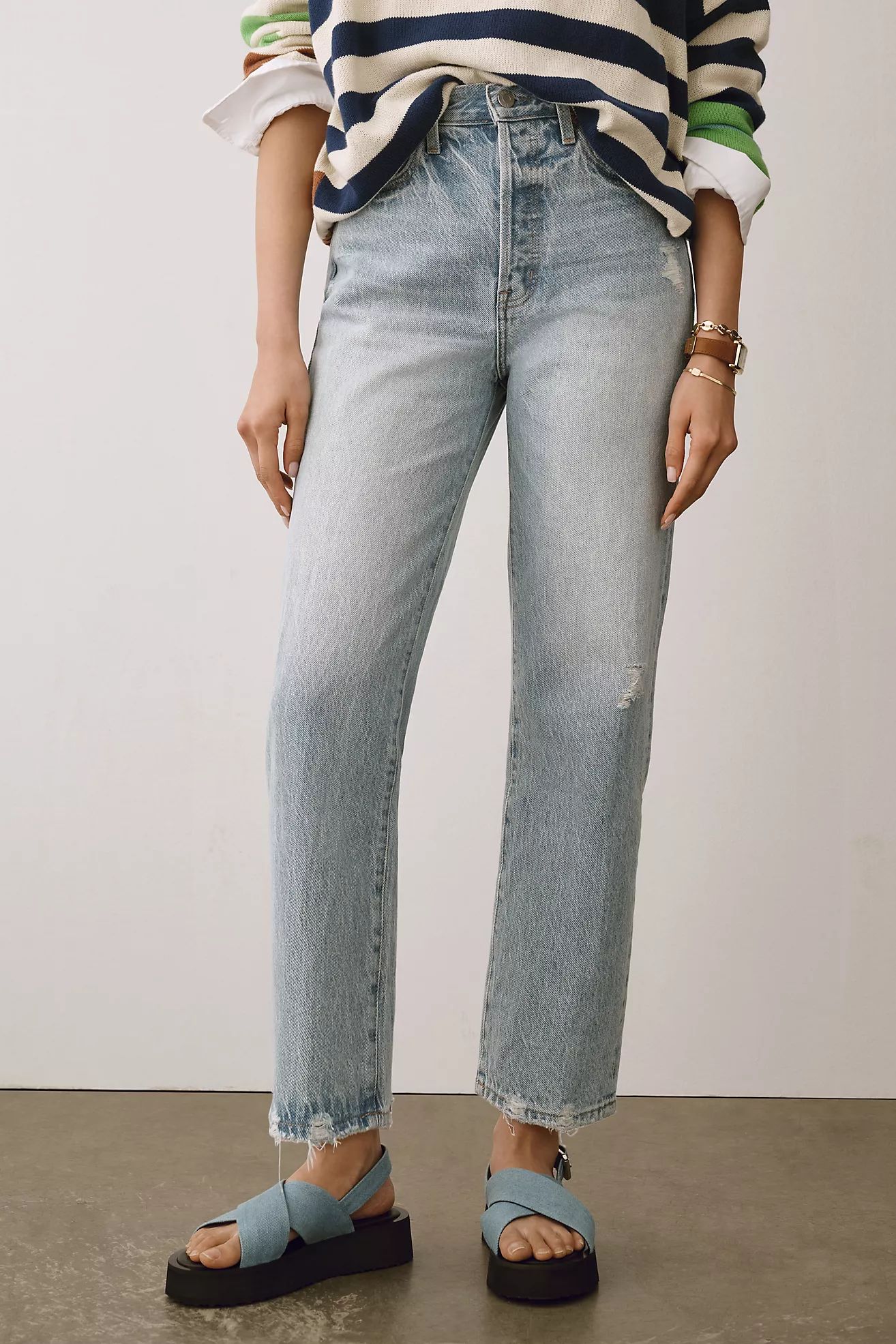 Pistola Cassie High-Rise Straight-Leg Jeans | Anthropologie (US)