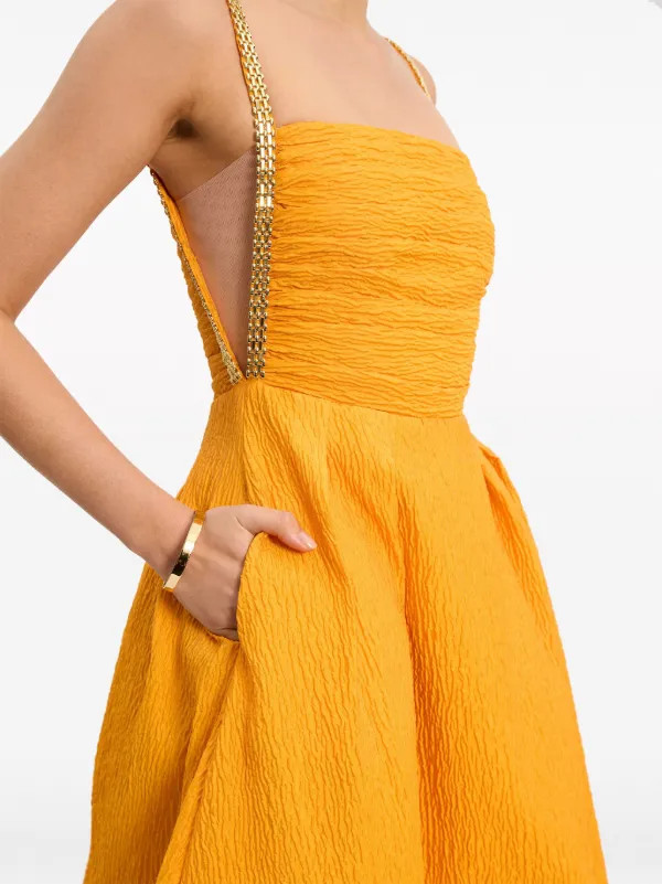 Rebecca Vallance Aurora square-neck Midi Dress - Farfetch | Farfetch Global