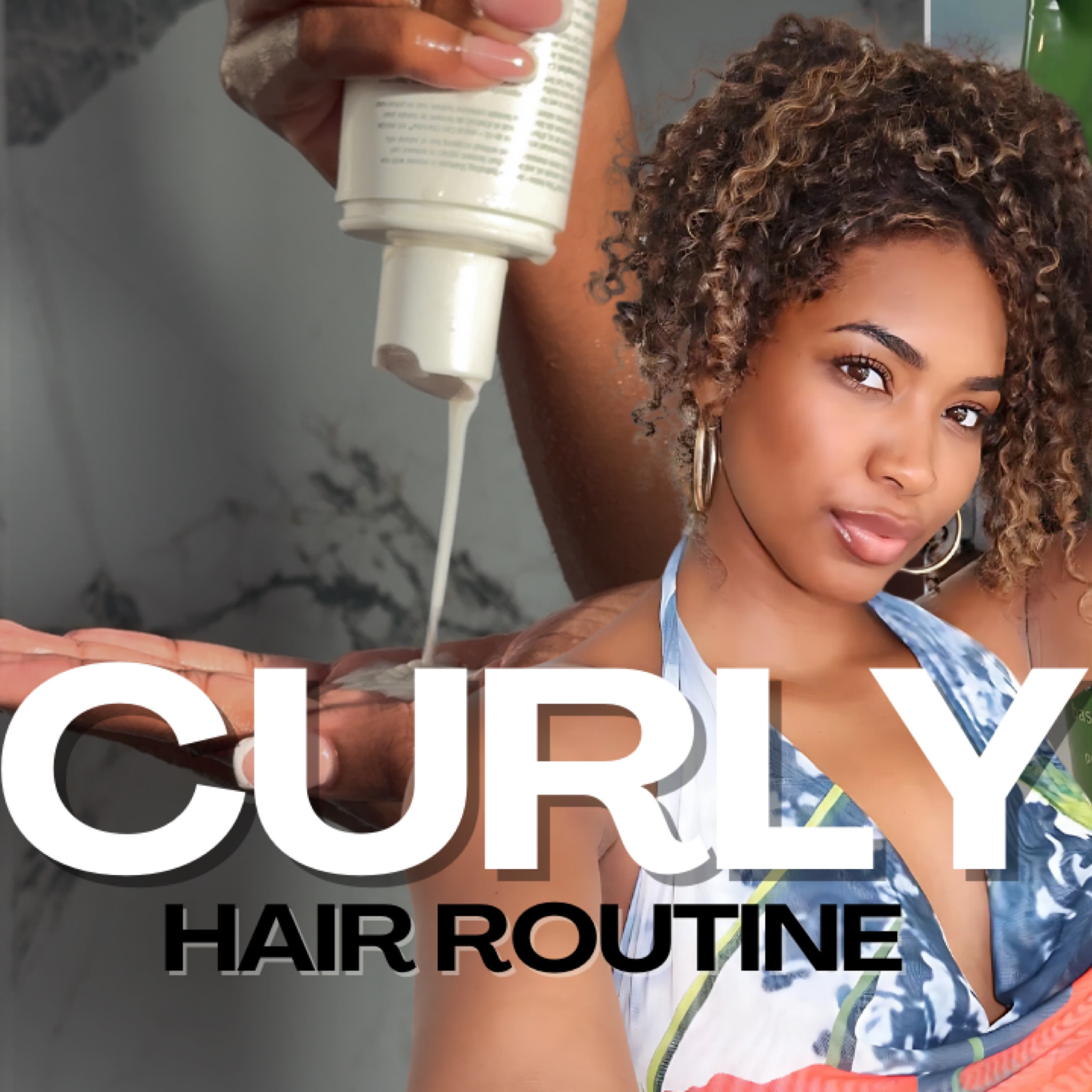 Curly hair routine!
